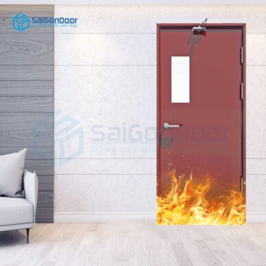 Mẫu cửa thép có ô kính chống cháy