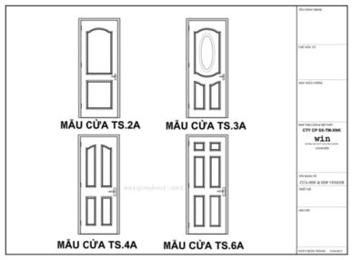 Kích thước cửa gỗ công nghiệp, cửa gỗ chống cháy